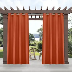 Ati Home 064247049413 Biscayne Indoor/outdoor Grommet Top Curtain Panel Multicolor