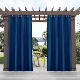 Ati Home 064247050082 Delano Indoor/outdoor Grommet Top Curtain Panel Azure