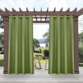 Ati Home 064247050136 Delano Indoor/outdoor Grommet Top Curtain Panel Kiwi Green
