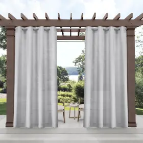 Ati Home 064247050228 Miami Indoor/outdoor Grommet Top Curtain Panel Pair Cloud Grey