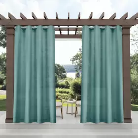 Ati Home 064247050235 Miami Indoor/outdoor Grommet Top Curtain Panel Pair Teal