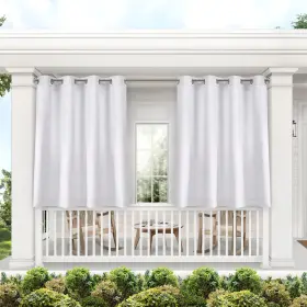 Ati Home 064247052697 Biscayne Indoor/outdoor Grommet Top Curtain Panel White