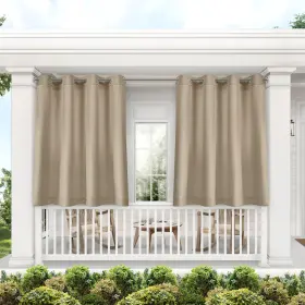 Ati Home 064247052703 Biscayne Indoor/outdoor Grommet Top Curtain Panel Sand
