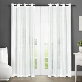 Ati Home 642472008858 Apollo Sheer Grommet Top Curtain Panel Pair Winter White 50x84