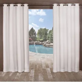 Ati Home 642472015610 Delano Indoor/outdoor Grommet Top Curtain Panel Winter White 54 X 84