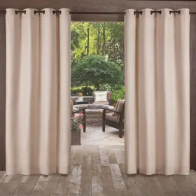 Ati Home 642472015634 Delano Indoor/outdoor Grommet Top Curtain Panel Taupe