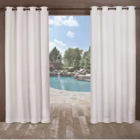 Ati Home 642472015719 Delano Indoor/outdoor Grommet Top Curtain Panel Winter White 54 X 108