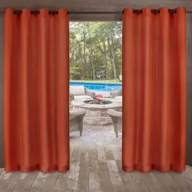 Ati Home 642472015757 Delano Indoor/outdoor Grommet Top Curtain Panel Mecca Orange 54 X 108