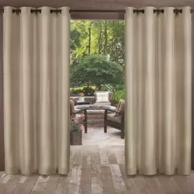 Ati Home 642472015788 Biscayne Indoor/outdoor Grommet Top Curtain Panel Sand 54 X 84