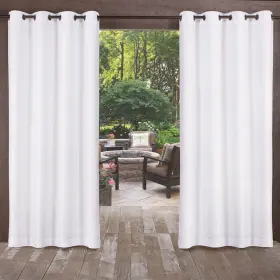 Ati Home 642472015818 Biscayne Indoor/outdoor Grommet Top Curtain Panel Winter White 54 X 96