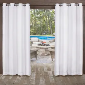 Ati Home 642472015924 Miami Indoor/outdoor Grommet Top Curtain Panel Pair Winter White 54 X 9