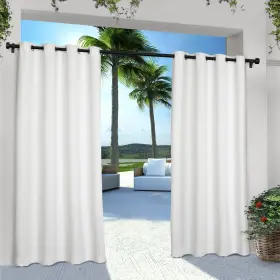 Ati Home 642472101375 Indoor/outdoor Solid Cabana Grommet Top Curtain Winter White