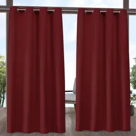 Ati Home 642472104956 Indoor/outdoor Solid Cabana Grommet Top Curtain Radiant Red 54 X 84