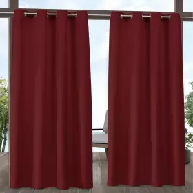 Ati Home 642472104963 Indoor/outdoor Solid Cabana Grommet Top Curtain Radiant Red 54 X 96