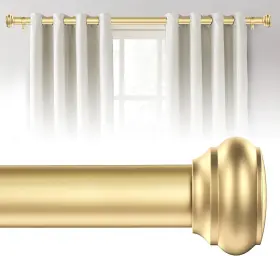Augosta 714855375083 Curtain Rods For Windows 72 To 144 1 Inch 30 150 Gold