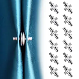 26ct-mcc12p-4sa Auleep 12 Pairs Curtain Magnets Closure Strong Magnetic Weights C