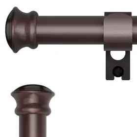 Authandis 702909315123 5/8 Inch Diameter Curtain Rods With Brackets Bronze Splicing Stainless Steel