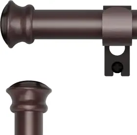 30-116 Authandis 702909315154 5/8 Inch Diameter Curtain Rod With Brackets Bronze