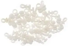 Auto-plaza 774980053850 50 Pcs Curtain Track Rail Gliders Runner Wheel White Plastic Hooks Rollers Fi