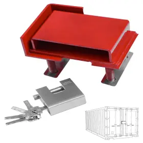 B0bzy35tsk Autoholic Container Lock Bolt On Heavy Duty Accessories Padlock 5 Keys