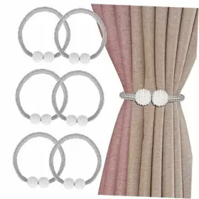 Fs002 Awolic Magnetic Curtain Tiebacks 6 Pack Classic European Holdbacks For Gray
