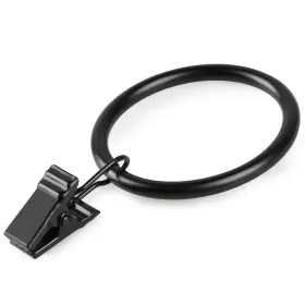 Awtok 451355492745 Curtain Rings - 14 Pcs 1.5-inch Black Clip For Panels This Dra