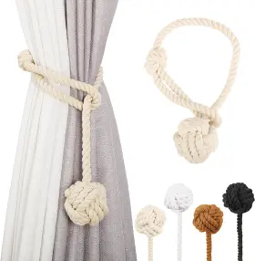 Baeymonkay 689719106182 Curtain Tiebacks 2 Pack Ties Holders For Wall Drapes