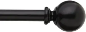 26-5510-57 Bali Blinds 5/8 Inch Ball Cafe Rod Set 28-48 Glossy Black