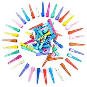 Bandenger 760701334018 100 Packs Assorted Color Alligator Curl Clips 1.8 Inch Single Pron