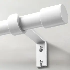 Basics4all 674519161790 Curtain Rods For Windows 72 To 144 1 Inch White Rod Adjustable Heav