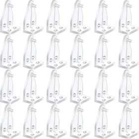 Blinds-01 Bbto 40 Pcs 1 Inch Blind Hold Down Brackets Clear Plastic Blinds Hooks Bottom