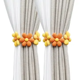 Hyy000363a Bdhrkte 2pcs Curtain Ties Flower Buckles Tiebacks Simplicity C
