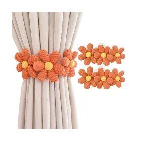 Hyy00099a Bdhrkte 2pcs Curtain Ties Flower Buckles Japanese Cute