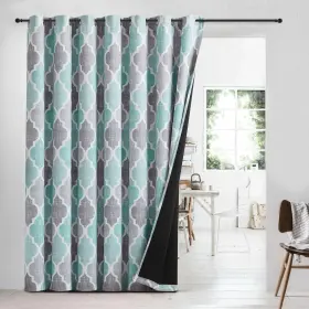 Ldhbgeo100x84gyspa Beauoop 100% Blackout Curtains 84 Inches Long For Patio Sliding Door Aqua Gre