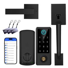 Bebasia B0d56rgrf4 Fingerprint Door Lock Handle Sets Keyless Entry Bluetooth