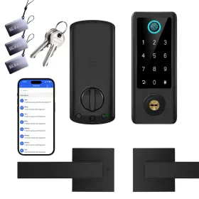 B0d56snwhn Bebasia Smart Fingerprint Door Lock Handle Set Full App Control Electronic