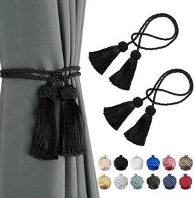 Bel Avenir 313038850869 2 Pack Curtain Handmade Tiebacks Decorative Holdbacks With Ta