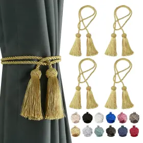 Bel Avenir 631384473861 4 Pack Curtain Handmade Tiebacks Decorative Holdbacks With Tassel Go