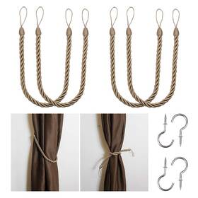 Bel Avenir 709311070688 Curtain Rope Tiebacks Drapery Holdbacks With 4 Metal Screw