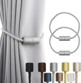 Bel Avenir 736542594812 4pcs Magnetic Curtain Tiebacks Outdoor Elegant Decorative Tie Backs For Drape