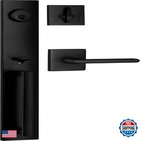 Berlin Modisch B083lf8pjs Full Escutcheon Handleset Front Door Entry Handle And Deadbolt