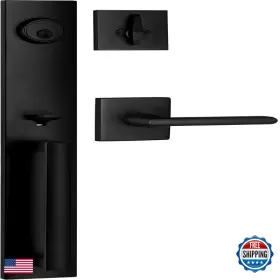 B083lf8pjs Berlin Modisch Full Escutcheon Handleset Front Door Entry Handle And Deadbolt