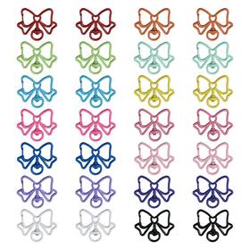 Bestewelry Find-ta0003-42-bw-usfba 28pcs Alloy Swivel Clasps Colorful Cute Clasp Hooks 14 Colors Bowknot