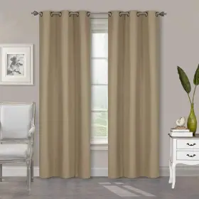 Better Home Style 665752493991 2 Piece Solid Color 100% Blackout Room Darkening Panels W