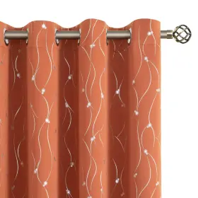 01terracotta5284 Bgment Terracotta Blackout Curtains 84 Inch Length 2 Panels Set Grommet Ther
