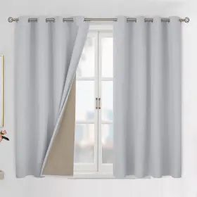 036grey5254 Bgment Grey Blackout Curtains 54 Inch Length For Bedroom 2 Panels Set Linen