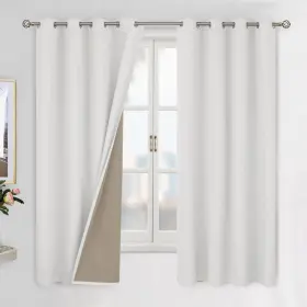 036ivory5263 Bgment Off White Blackout Curtains 63 Inch Length For Bedroom 2 Panels Set L
