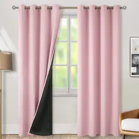 Bg2lyb18c25s5290 Bgment Baby Pink 100% Blackout Curtains For Nursery Bedroom 90 Inch Length 2