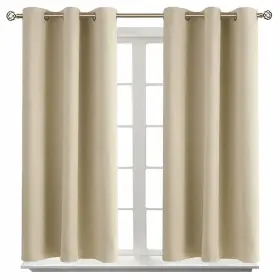 D4beige3854 Bgment Room Darkening Curtains 54 Inches Long - Grommet Thermal Insulated Dra
