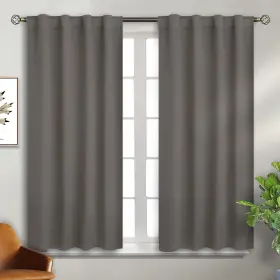 D4grey3845rt Bgment Grey Blackout Curtains For Bedroom - 38 X 45 Inch Thermal Rod Pocket A